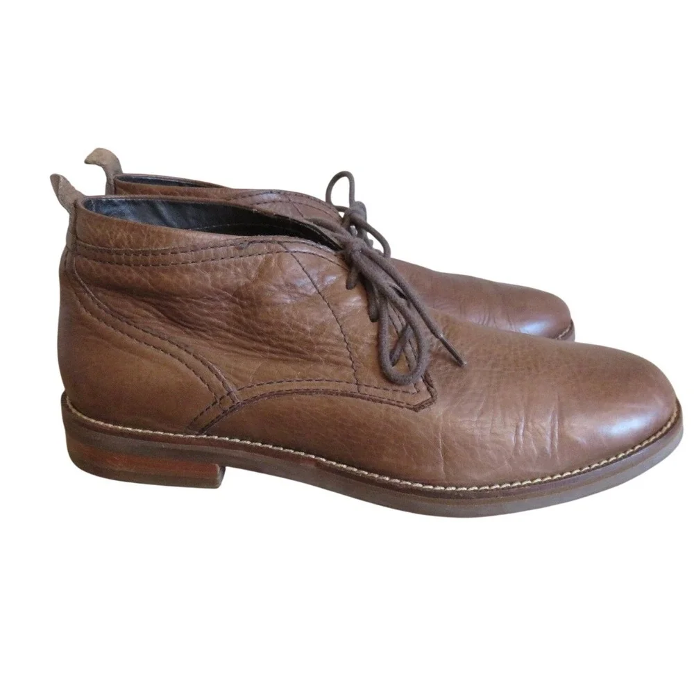 Cole Haan Mens C11847 Brown Leather Chukka Boots Ankle Lace Up Size 9 M